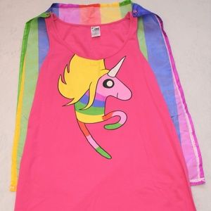 Unicorn dress with rainbow cape